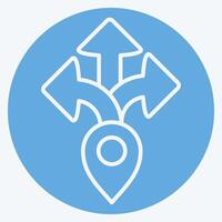 Icon Direction. related to Navigation symbol. blue eyes style. simple design illustration vector