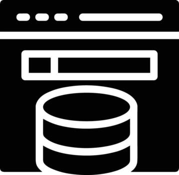 almacenamiento datos icono símbolo imagen para base de datos ilustración vector