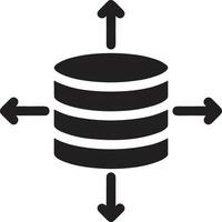 almacenamiento datos icono símbolo imagen para base de datos ilustración vector