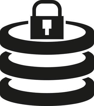 almacenamiento datos icono símbolo imagen para base de datos ilustración vector