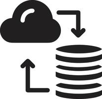 almacenamiento datos icono símbolo imagen para base de datos ilustración vector