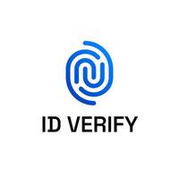 huella dactilar carné de identidad autenticación la seguridad identidad logo vector