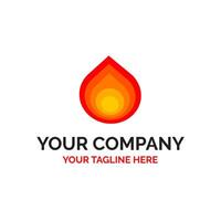 Fire Flame Torch Energy Power Logo vector