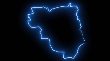 map of Apeldoorn in the netherlands with glowing neon effect video