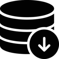 almacenamiento datos icono símbolo imagen para base de datos ilustración vector