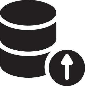 almacenamiento datos icono símbolo imagen para base de datos ilustración vector