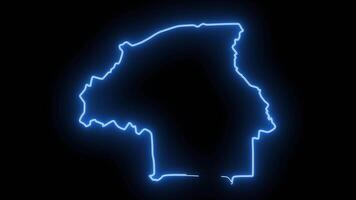 Karte von eindhoven im das Niederlande mit glühend Neon- bewirken video