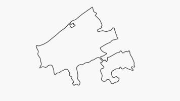 esboço mapa do a Haia dentro a Países Baixos video