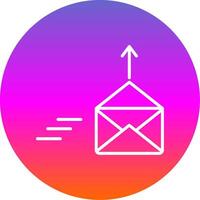 Mail Line Gradient Circle Icon vector