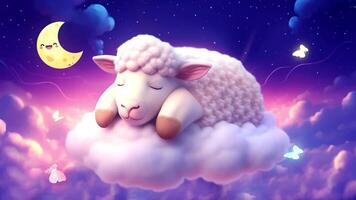 Lullaby for Babies to go to sleep, Cozy and Nice Dream Looping Footage. Generated with Ai video