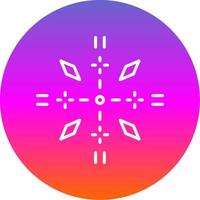 Firework Line Gradient Circle Icon vector