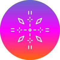 Firework Line Gradient Circle Icon vector