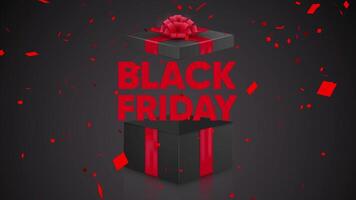 Black Friday Gift Box Animation HD video