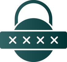 Security Password Glyph Gradient Icon vector