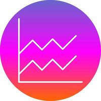 Area Graph Line Gradient Circle Icon vector