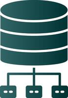 Database Architecture Glyph Gradient Icon vector