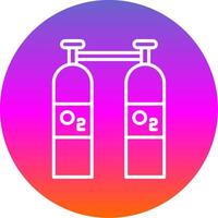 Oxygen Line Gradient Circle Icon vector