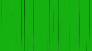 Black anime speed lines on a green background in a seamless loop video
