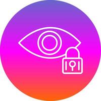 Retinal Scan Line Gradient Circle Icon vector