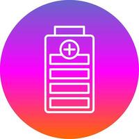 Battery Level Line Gradient Circle Icon vector