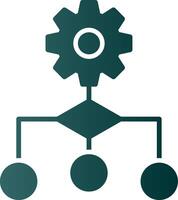 Algorithm Glyph Gradient Icon vector
