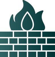 Firewall Glyph Gradient Icon vector