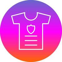 Shirt Line Gradient Circle Icon vector