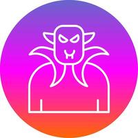 Dracula Line Gradient Circle Icon vector