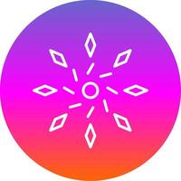 Firework Line Gradient Circle Icon vector