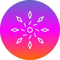 Firework Line Gradient Circle Icon vector