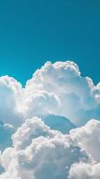 Cumulus Clouds Against Blue Sky photo