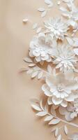 White Paper Floral Artwork photo