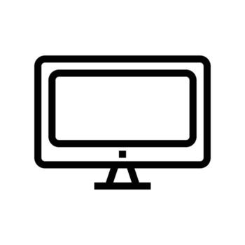 icono de línea de computadora vector