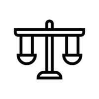 balance line icon vector