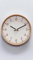 Minimalist Wooden Wall Clock Design photo