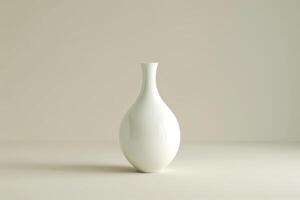 Minimalist White Ceramic Vase photo