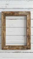 Rustic Wooden Picture Frame Textured photo