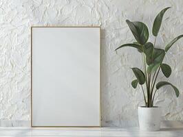 Elegant Gold Frame With Plant photo