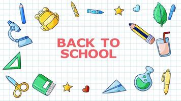 Back To School Background 2D Cartoon Animation video