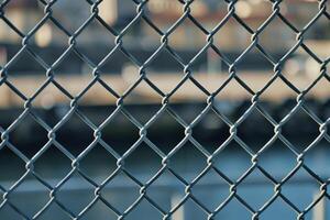 Chain Link Fence Blurred Background photo