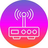 Modem Line Gradient Circle Icon vector