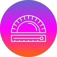 Protractor Line Gradient Circle Icon vector