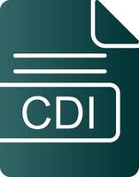 cdi archivo formato glifo degradado icono vector