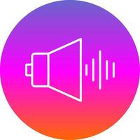 Audio Line Gradient Circle Icon vector