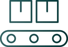 Conveyor Belt Line Gradient Icon vector