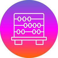 Abacus Line Gradient Circle Icon vector