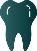 Tooth Glyph Gradient Icon vector