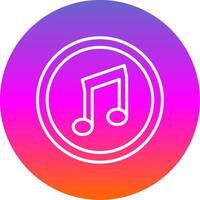 Music Line Gradient Circle Icon vector