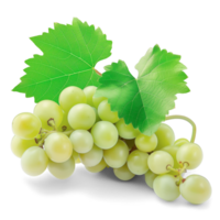 White Grapes with Green Leaves png