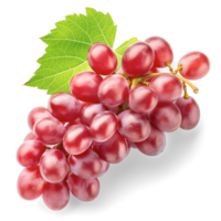 Red Grapes with Green Leaves png